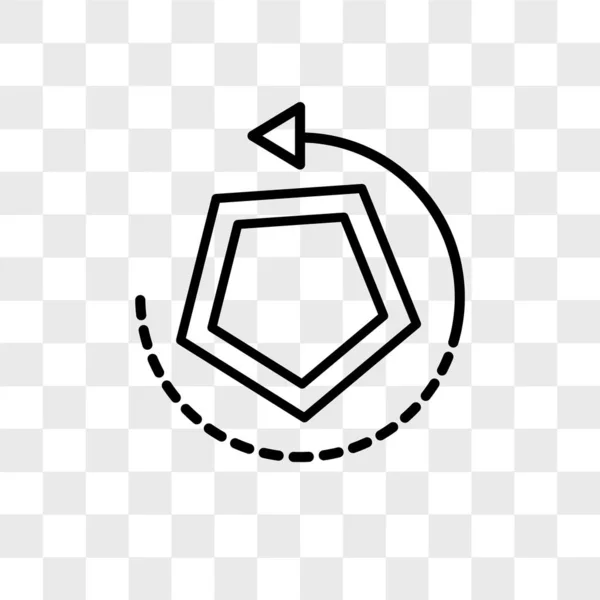 Vektor-Symbol auf transparentem Hintergrund drehen, Logo-Design drehen — Stockvektor