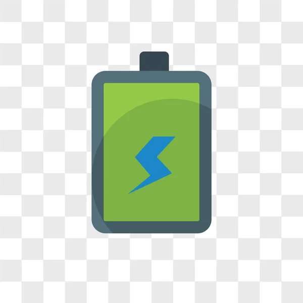 Battery vector icon isolated on transparent background, Battery — Stock Vector