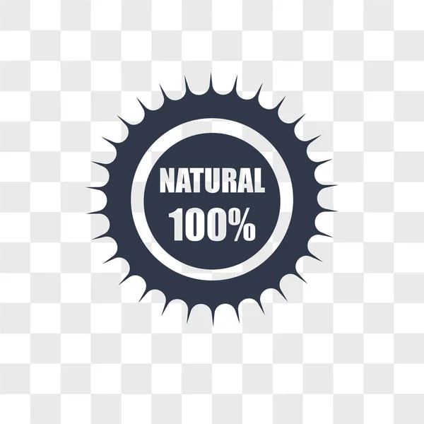 100 icono de vector insignia natural aislado en backgrou transparente — Vector de stock