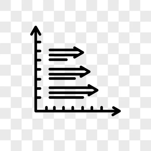Bars vector pictogram geïsoleerd op transparante achtergrond, Bars logo d — Stockvector