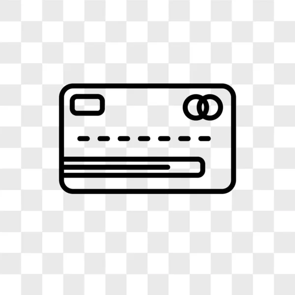 Bank Card vector icon isolated on transparent background, Bank C — Stock Vector