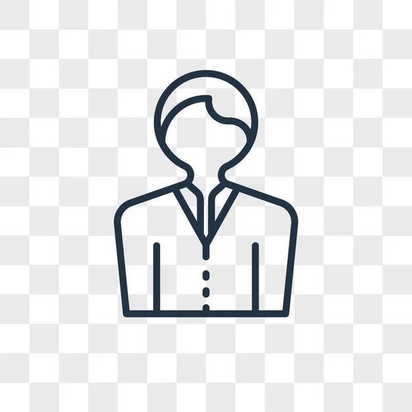 Icona vettoriale utente isolata su sfondo trasparente, progettazione logo utente — Vettoriale Stock