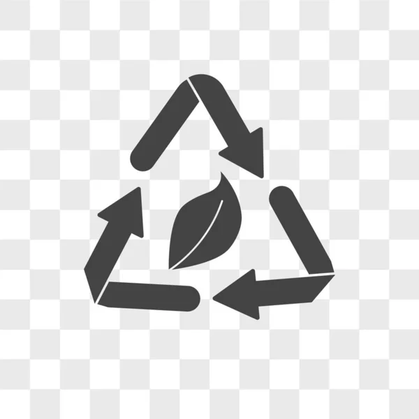 Waste management vector icon isolated on transparent background, — Stock Vector