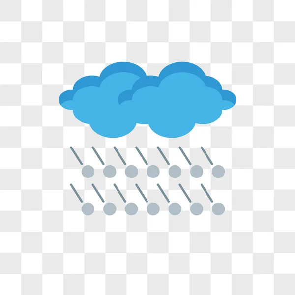 Snöblandat regn vektor ikonen isolerad på transparent bakgrund, slask-logotypen — Stock vektor