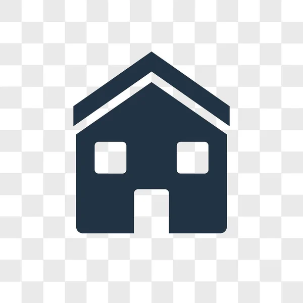 Ikon vektor rumah diisolasi pada latar belakang transparan, desain logo rumah - Stok Vektor