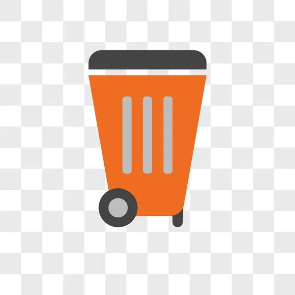 Icona vettoriale dei rifiuti isolata su sfondo trasparente, logo dei rifiuti — Vettoriale Stock