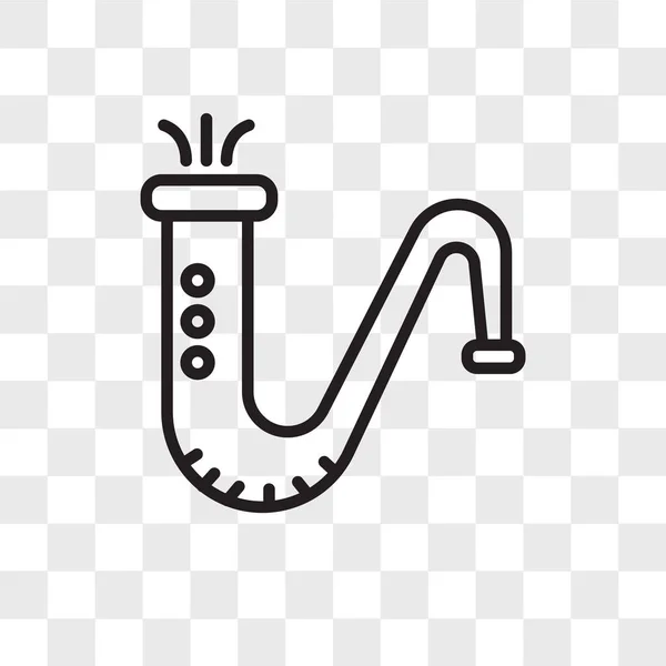 Saxofoon vector pictogram geïsoleerd op transparante achtergrond, Saxoph — Stockvector