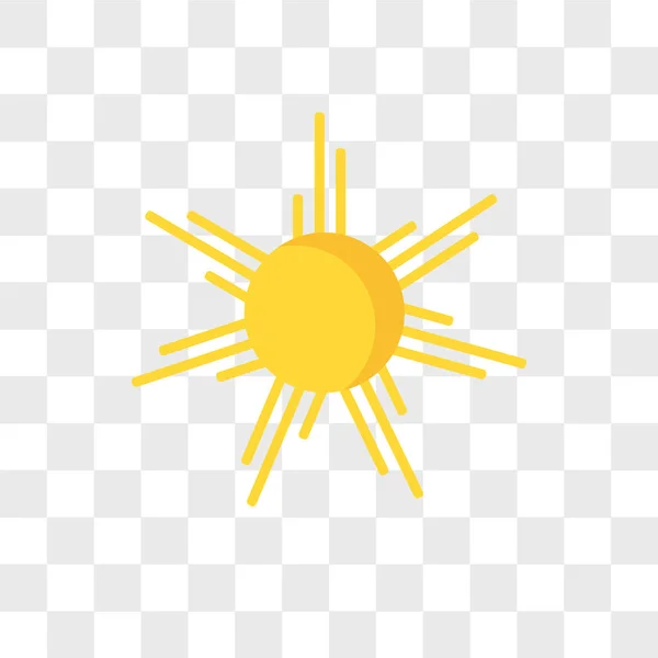 Icono del vector solar aislado sobre fondo transparente, Sun logo des — Vector de stock