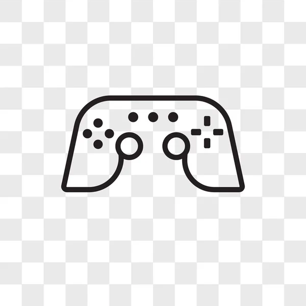 Ícone de vetor Gamepad isolado em fundo transparente, Gamepad —  Vetores de Stock