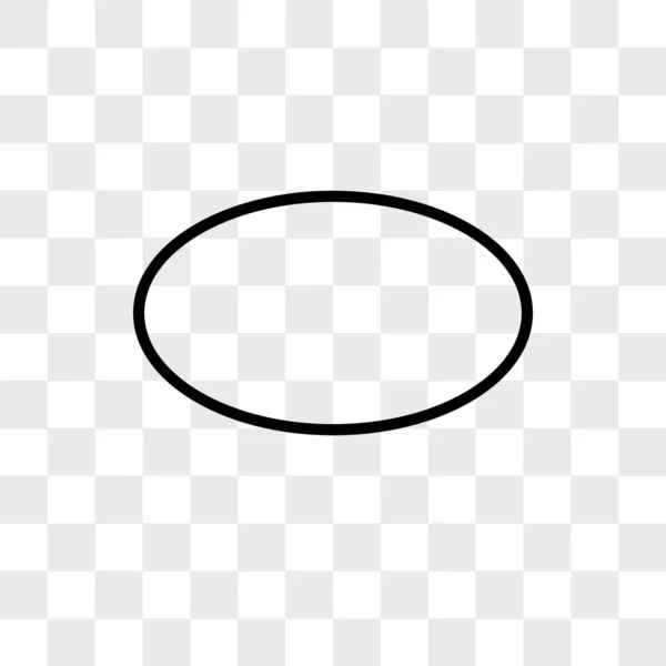 透明な背景、楕円のロゴデザインに分離された楕円ベクトル アイコン — ストックベクタ