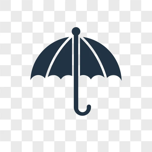 Icône vectorielle parapluie isolée sur fond transparent, Conception de logo parapluie — Image vectorielle