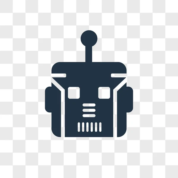 Icône vectorielle Robot isolée sur fond transparent, Conception de logo Robot — Image vectorielle