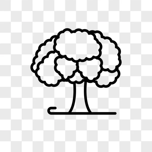 Δέντρο εικόνα διάνυσμα απομονώνονται σε διαφανές φόντο, σχέδιο λογότυπο δέντρο — Διανυσματικό Αρχείο