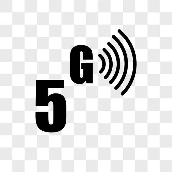 Icono de vector 5g aislado sobre fondo transparente, 5g logotipo desig — Vector de stock