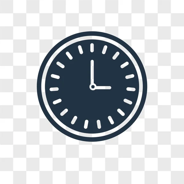 Reloj icono vectorial aislado sobre fondo transparente, diseño del logotipo del reloj — Vector de stock