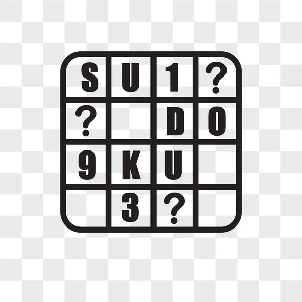 Sudoku vektorsymbol isoliert auf transparentem hintergrund, sudoku lo — Stockvektor