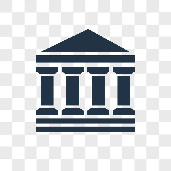 Bank vector icon elszigetelt átlátszó háttér, a Bank logo tervezés — Stock Vector