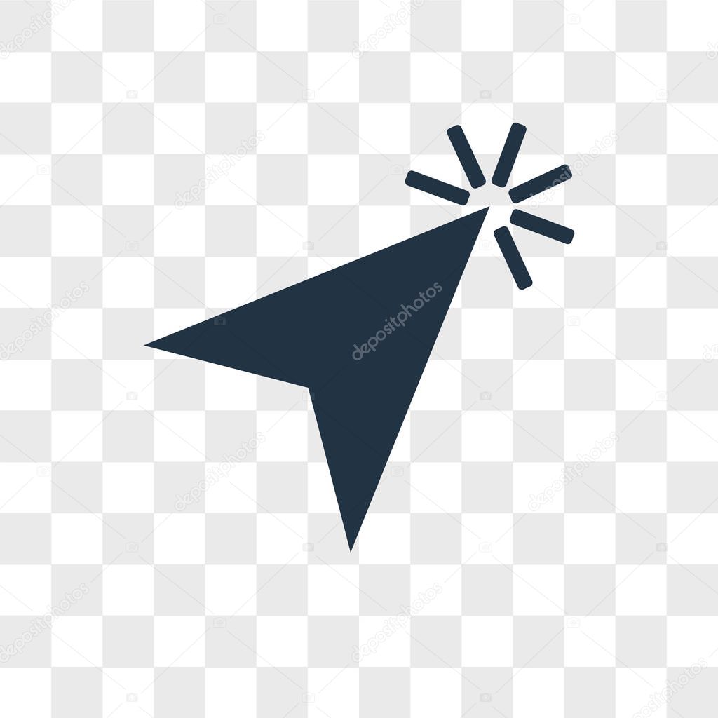 Cursor vector icon isolated on transparent background, Cursor logo design