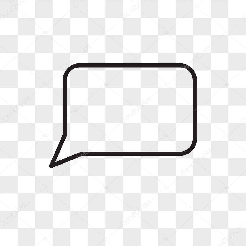 Speech bubble vector icon isolated on transparent background, Sp