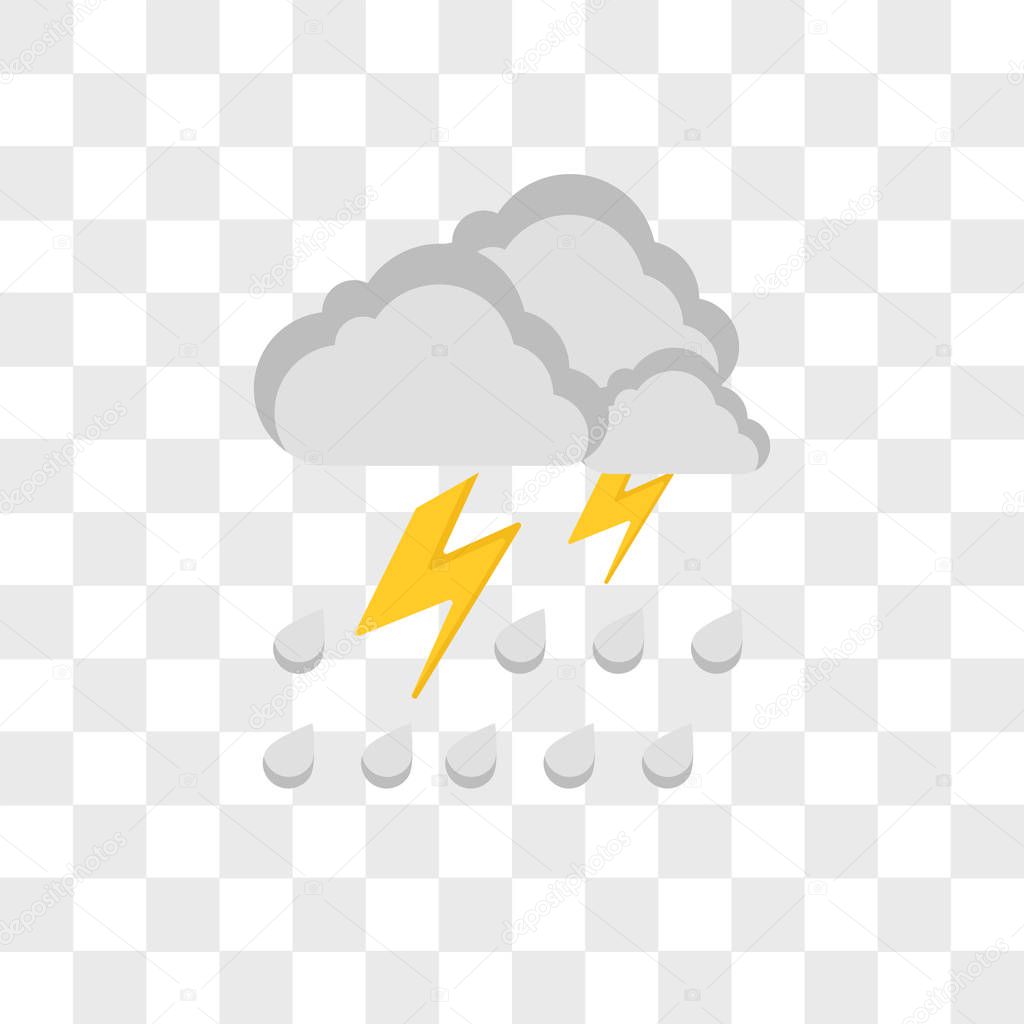 Storm vector icon isolated on transparent background, Storm logo