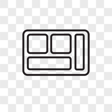 Saydam arka plan üzerinde düzen lo izole düzen vektör simgesi