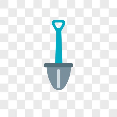 Saydam arka plan üzerinde kürek lo izole kürek vektör simgesi