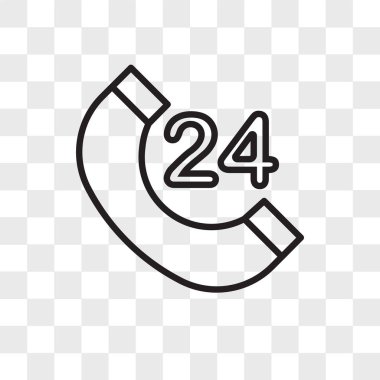 Saydam arka plan üzerinde Teleph izole telefon vektör simgesi