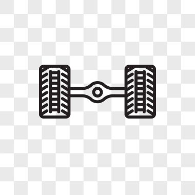 Saydam arka plan üzerinde izole tekerlek hizalama vektör simgesi, 