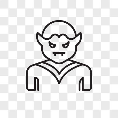 Saydam arka plan üzerinde vampir izole vampir vektör simgesi 