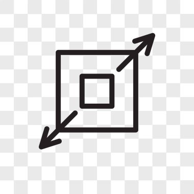 Saydam arka plan üzerinde genişletme lo izole vektör simgesini genişletin