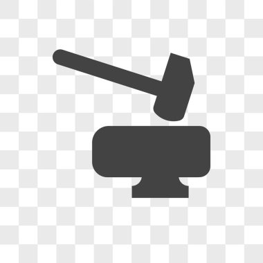 Saydam arka plan üzerinde örs logo izole örs vektör simgesi