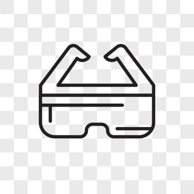 Saydam arka plan üzerinde Ar gl izole Ar gözlük vektör simgesi