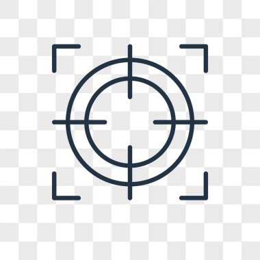 Saydam arka plan üzerinde hedef logo tasarımı izole hedef vektör simgesi