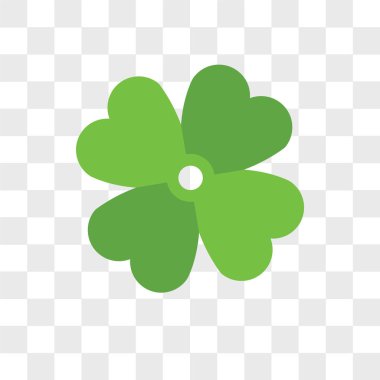 Clover vector icon isolated on transparent background, Clover lo clipart