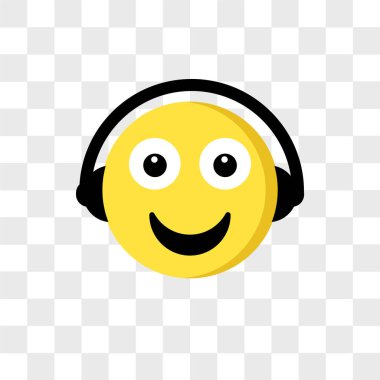 Saydam arka plan üzerinde müzik logo izole müzik vektör simgesi