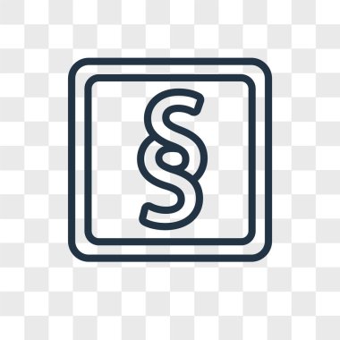 Saydam arka plan üzerinde paragraf logo tasarımı izole paragraf vektör simgesi