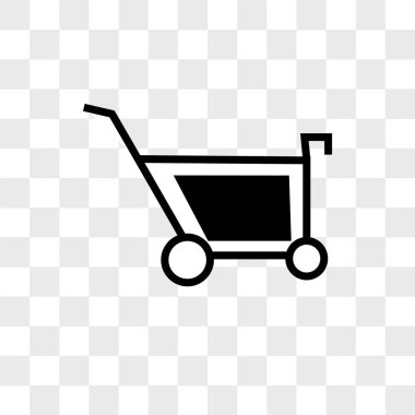 Saydam arka plan üzerinde izole vektör simgesi alışveriş, Shoppin