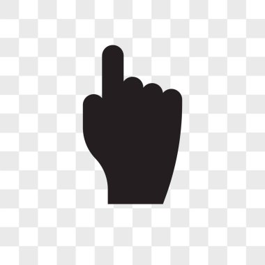 Saydam arka plan üzerinde dokunun logo des izole vektör simgesine dokunun