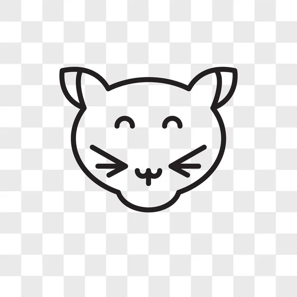 猫ベクトルのアイコンが透明な背景、猫ロゴ des に分離 — ストックベクタ