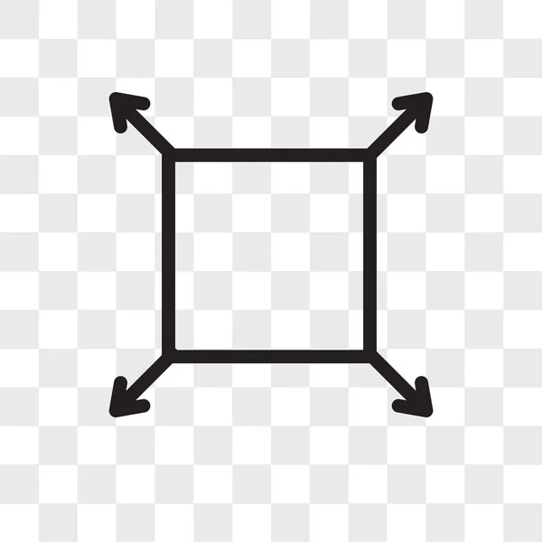 Vollbild-Vektorsymbol isoliert auf transparentem Hintergrund, erfüllt — Stockvektor