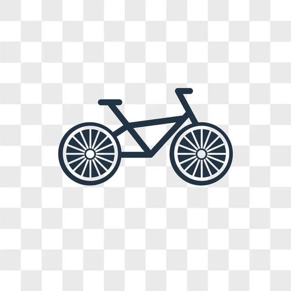 Bicycle vector icon isolated on transparent background, Bicycle logo design — Stock Vector