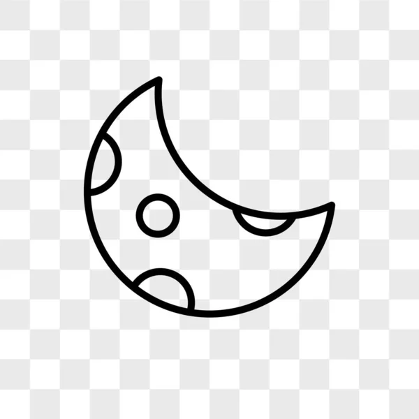 Hold vector icon elszigetelt átlátszó háttér, Hold logo d — Stock Vector