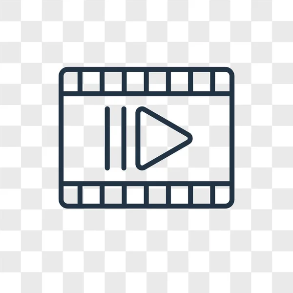 Icône vectorielle du lecteur vidéo isolée sur fond transparent, Conception du logo du lecteur vidéo — Image vectorielle