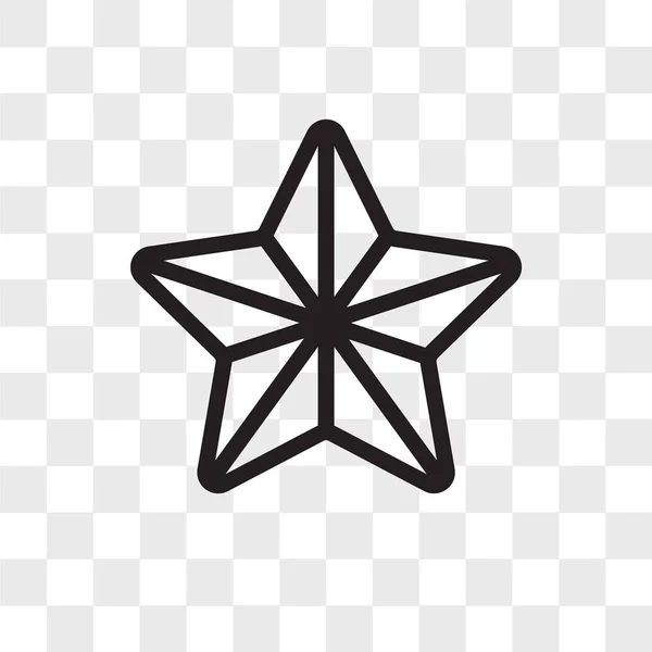 Ster vector pictogram geïsoleerd op transparante achtergrond, Star-logo d — Stockvector