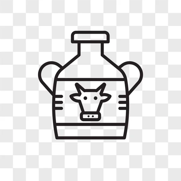 Milchvektorsymbol isoliert auf transparentem Hintergrund, Milch-Logo d — Stockvektor