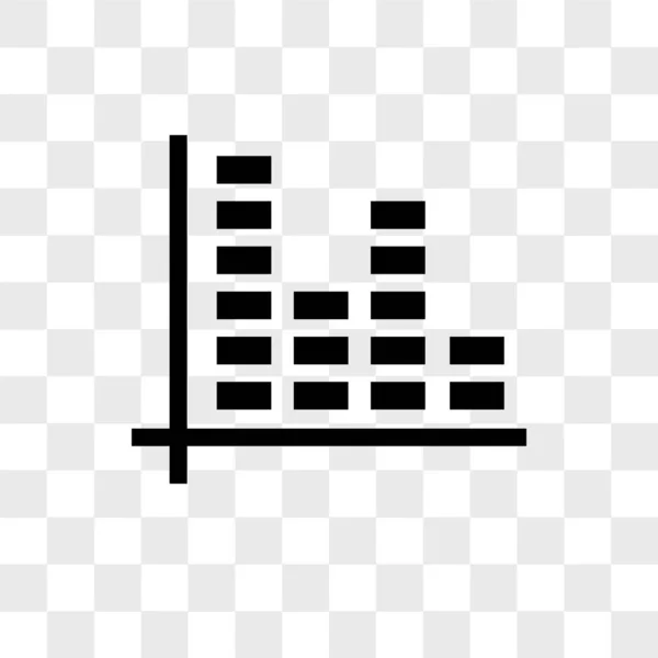 Bar chart vector icon isolated on transparent background, Bar ch — Stock Vector