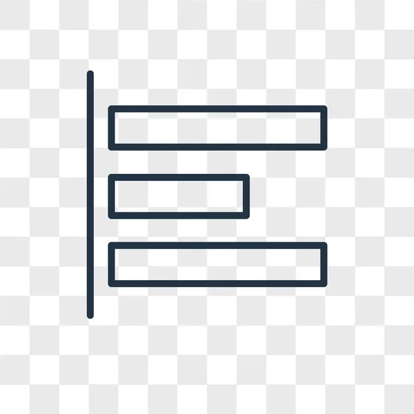 Balra igazítás vector icon elszigetelt átlátszó háttér, balra igazítás logo tervezés — Stock Vector