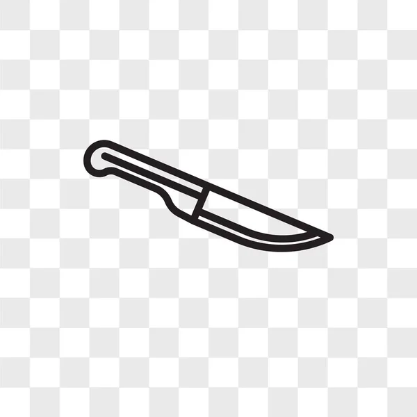 Icona vettoriale del coltello isolato su sfondo trasparente, logo del coltello — Vettoriale Stock