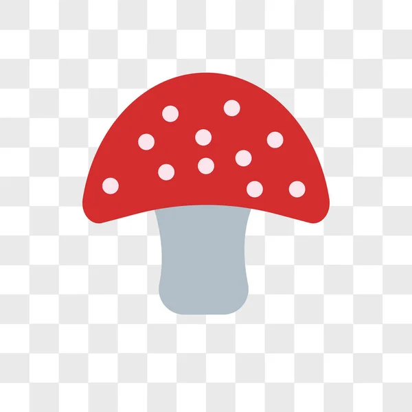 Mushroom vector icono aislado sobre fondo transparente, Mushroo — Archivo Imágenes Vectoriales