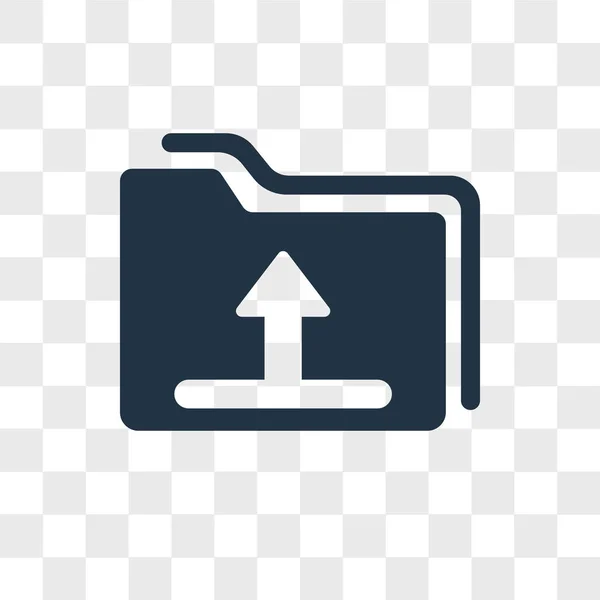 Ikon vektor folder diisolasi pada latar belakang transparan, desain logo folder - Stok Vektor
